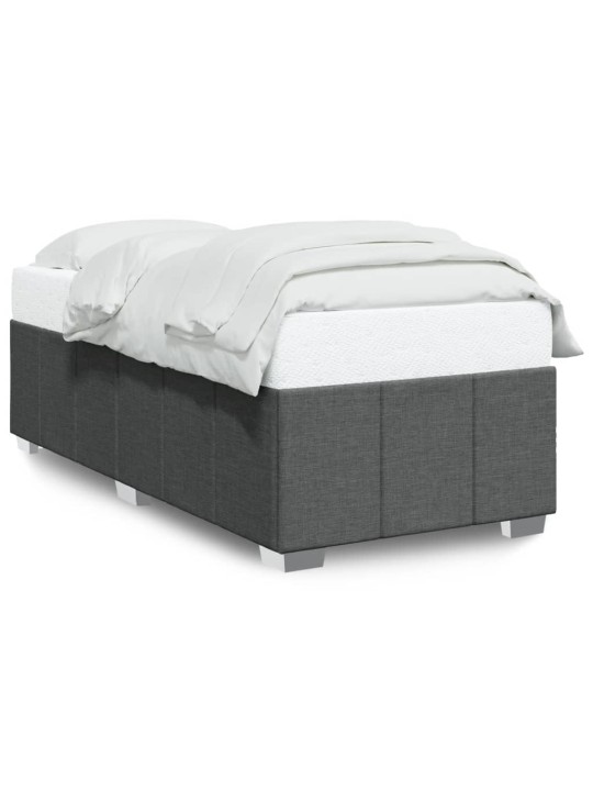 Rám postele bez matrace tmavě šedý 90 x 200 cm textil