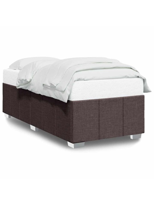 Rám postele bez matrace tmavě hnědý 90 x 200 cm textil