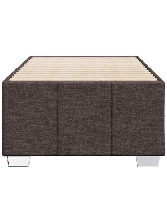 Rám postele bez matrace tmavě hnědý 90 x 200 cm textil