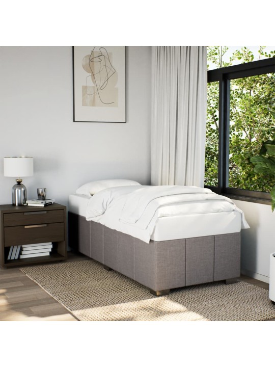 Rám postele bez matrací taupe 90x200 cm textil