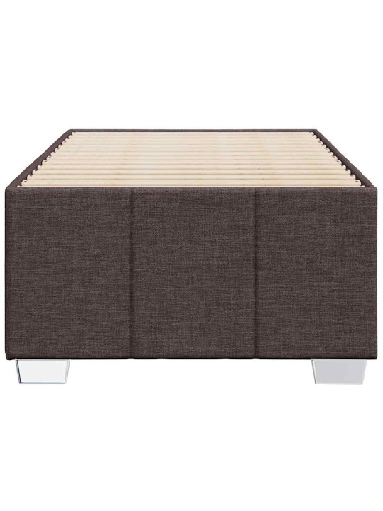 Rám postele bez matrace tmavě hnědá 100 x 200 cm textil
