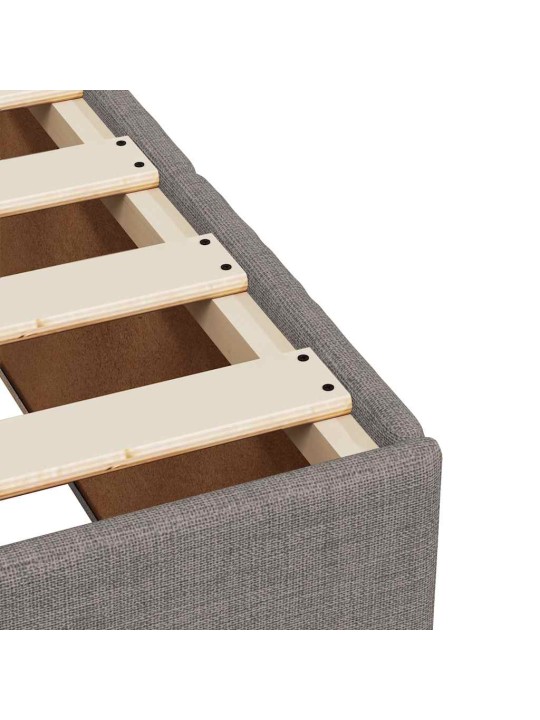 Rám postele bez matrace taupe 100 x 200 cm textil