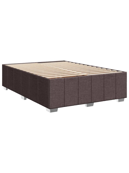 Rám postele bez matrace tmavě hnědý 140 x 190 cm textil