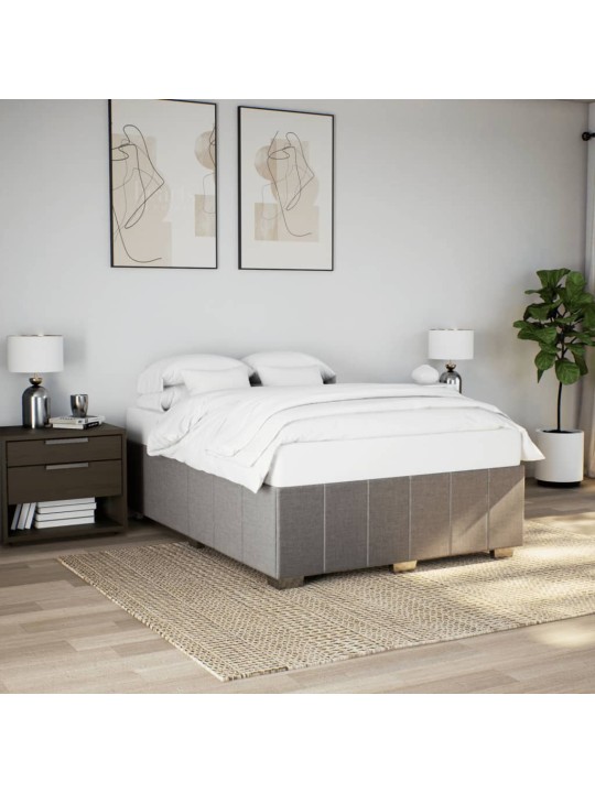 Rám postele bez matrace taupe 140 x 200 cm textil