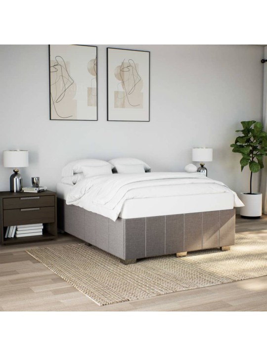 Rám postele bez matrace taupe 160 x 200 cm textil