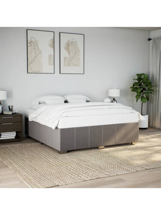 Rám postele bez matrace taupe 180 x 200 cm textil