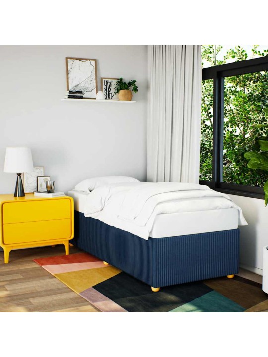 Rám postele bez matrací modrá 90x190 cm textil