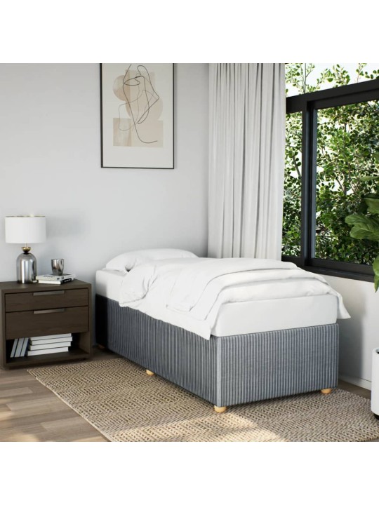 Rám postele bez matrace světle šedý 90 x 200 cm textil