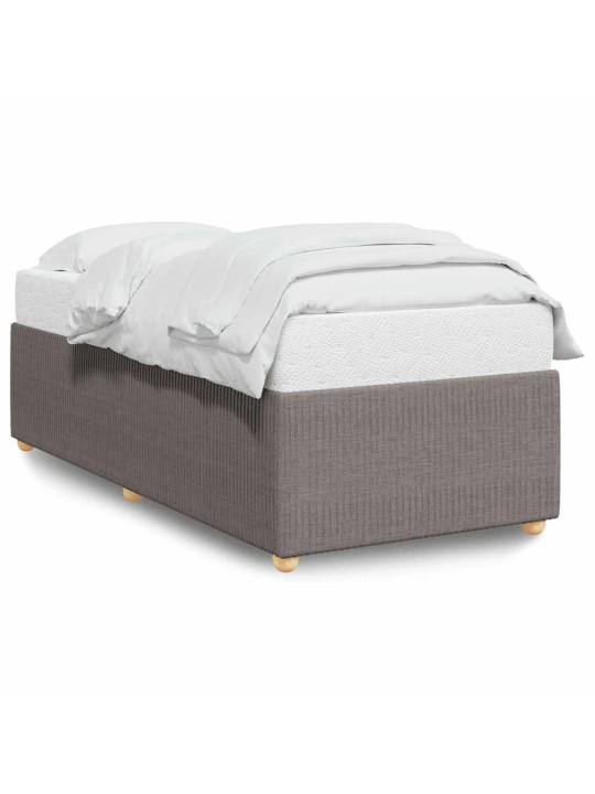 Rám postele bez matrace taupe 100 x 200 cm textil