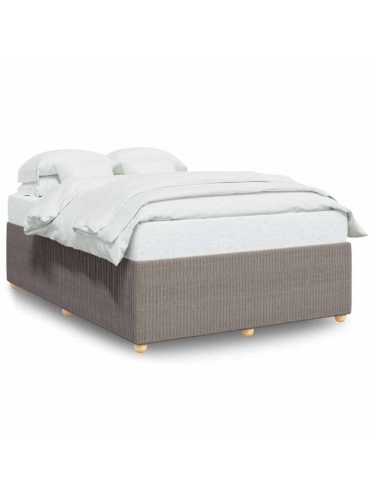 Rám postele bez matrace taupe 140 x 190 cm textil