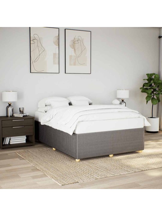 Rám postele bez matrace taupe 140 x 190 cm textil