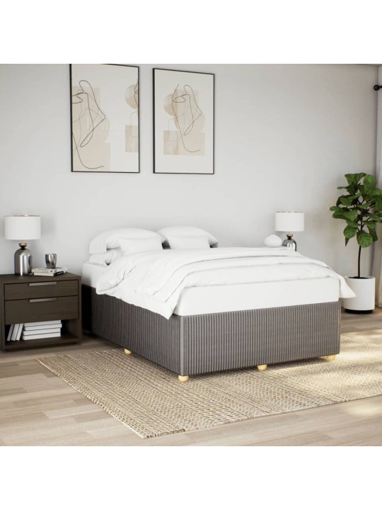 Rám postele bez matrace taupe 140 x 200 cm textil