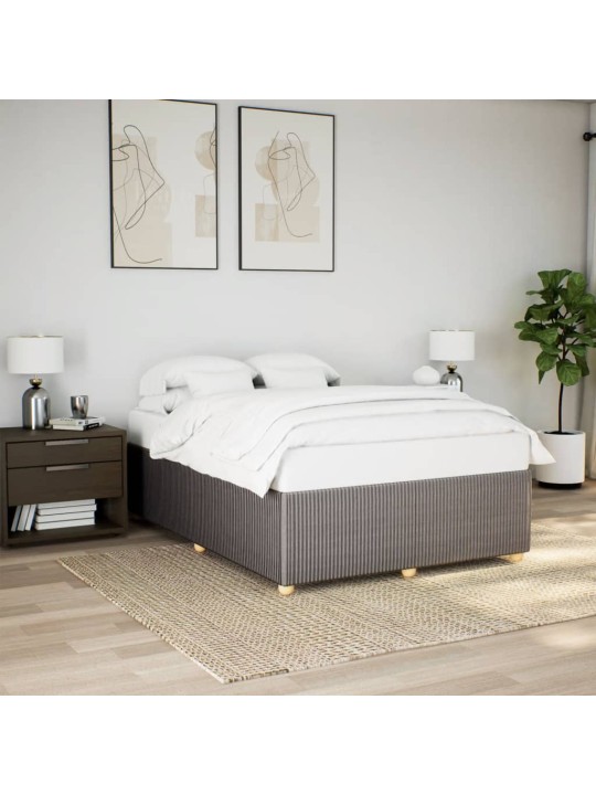 Rám postele bez matrace taupe 160 x 200 cm textil