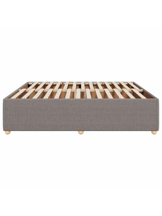 Rám postele bez matrace taupe 200 x 200 cm textil
