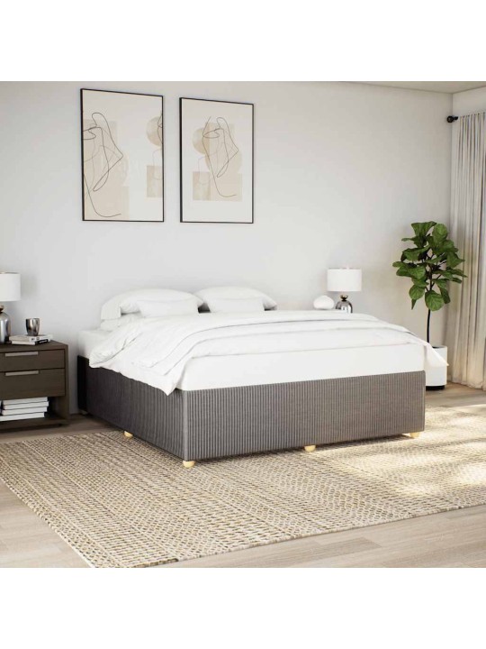 Rám postele bez matrace taupe 200 x 200 cm textil
