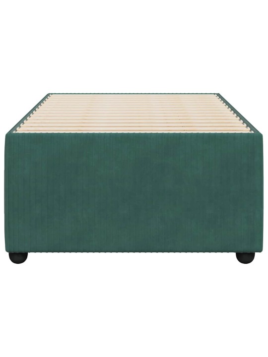 Rám postele bez matrace tmavě zelená 80 x 200 cm samet