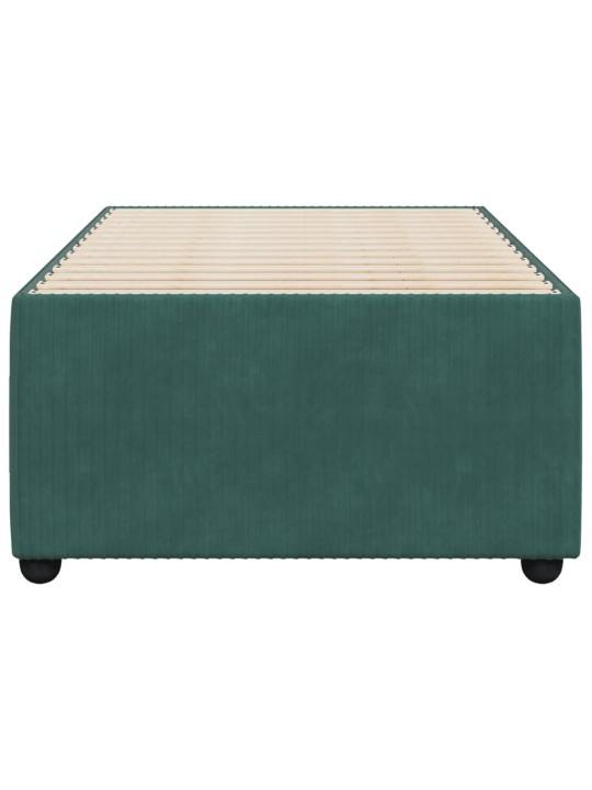 Rám postele bez matrace tmavě zelená 90 x 200 cm samet