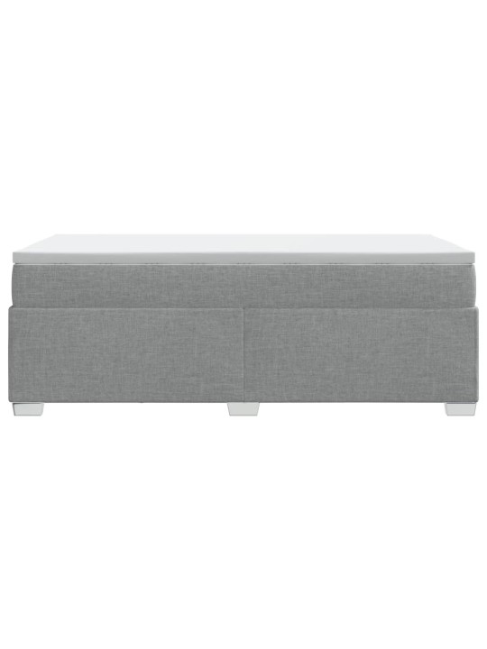 Box spring postel s matrací světle šedá 80 x 200 cm textil