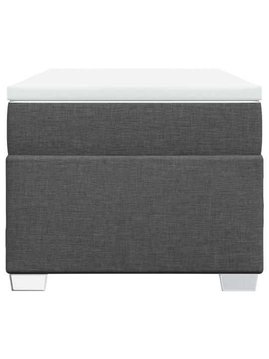 Box spring postel s matrací tmavě šedá 80 x 200 cm textil