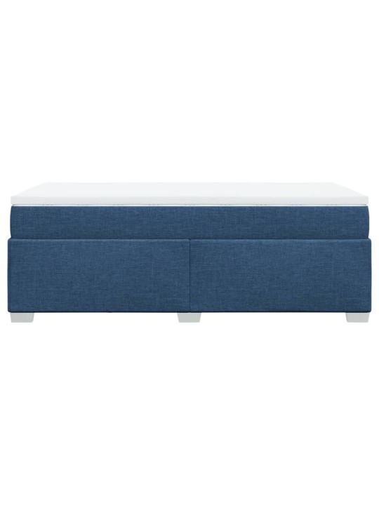 Box spring postel s matrací modrá 80x200 cm textil