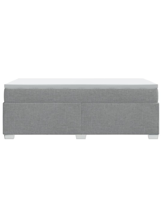 Box spring postel s matrací světle šedá 90x190 cm textil