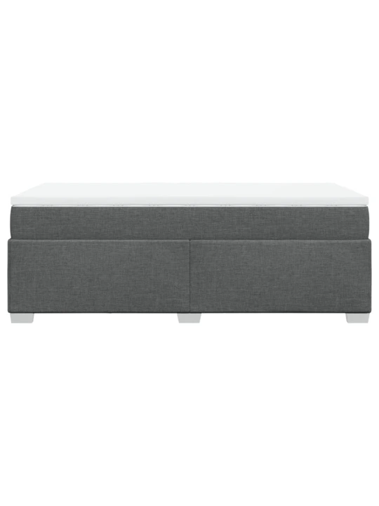 Box spring postel s matrací tmavě šedá 90x190 cm textil