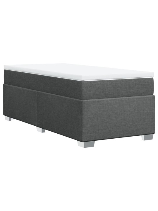 Box spring postel s matrací tmavě šedá 90x190 cm textil