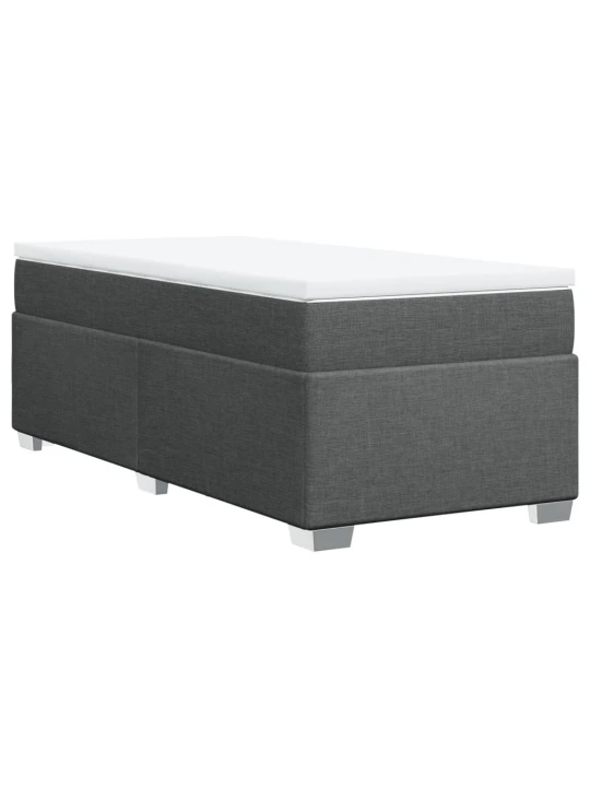 Box spring postel s matrací tmavě šedá 90x190 cm textil