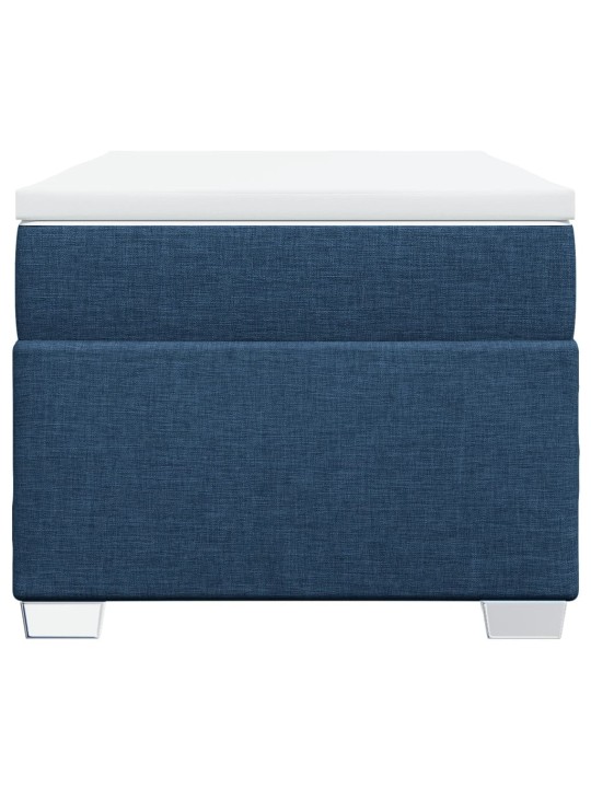 Box spring postel s matrací modrá 90x190 cm textil