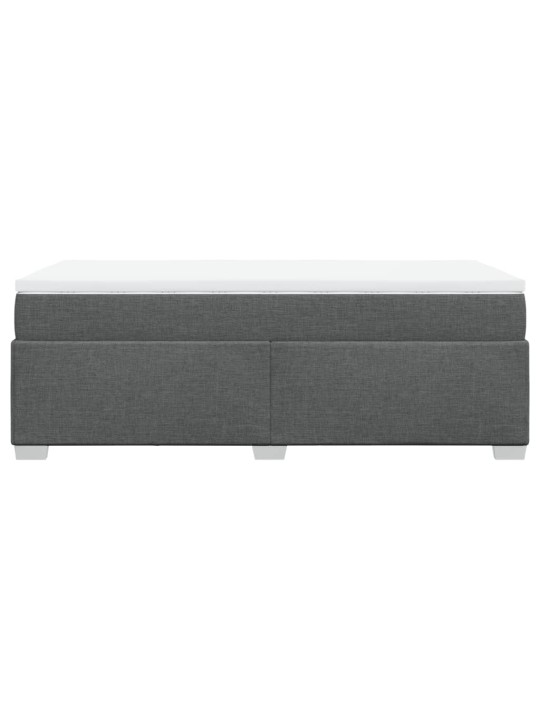 Box spring postel s matrací tmavě šedá 90x200 cm textil