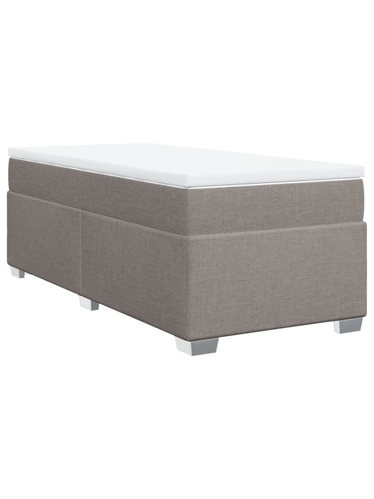 Box spring postel s matrací taupe 90x200 cm textil