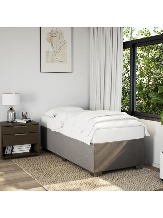 Box spring postel s matrací taupe 90x200 cm textil