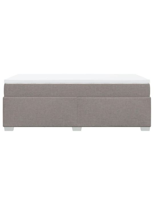 Box spring postel s matrací taupe 90x200 cm textil