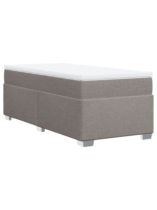 Box spring postel s matrací taupe 90x200 cm textil
