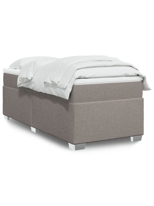 Box spring postel s matrací taupe 90x200 cm textil