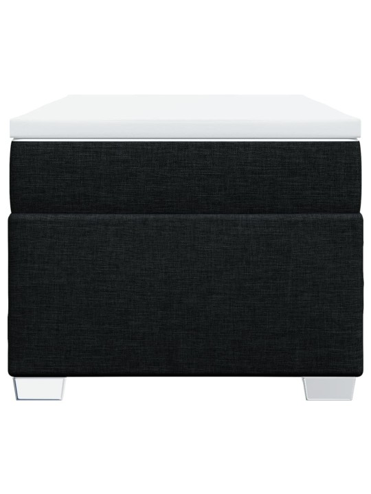Box spring postel s matrací černá 100 x 200 cm textil