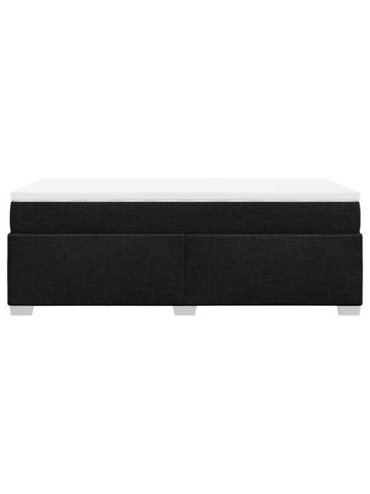 Box spring postel s matrací černá 100 x 200 cm textil