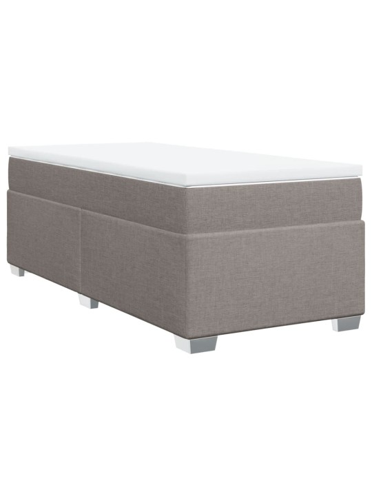 Box spring postel s matrací taupe 100 x 200 cm textil