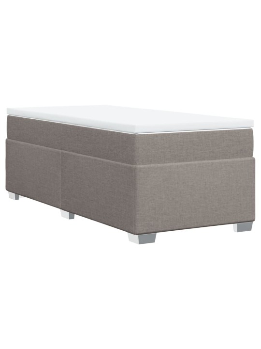 Box spring postel s matrací taupe 100 x 200 cm textil