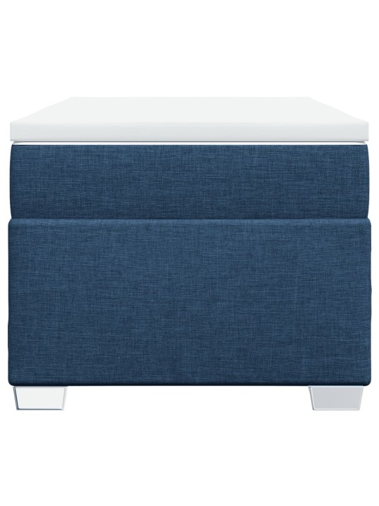 Box spring postel s matrací modrá 100 x 200 cm textil
