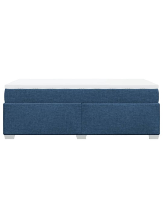 Box spring postel s matrací modrá 100 x 200 cm textil