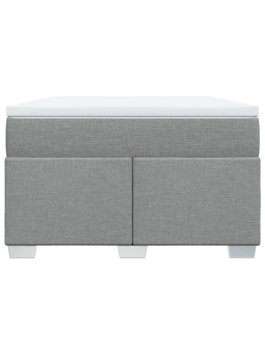 Box spring postel s matrací světle šedá 120x190 cm textil