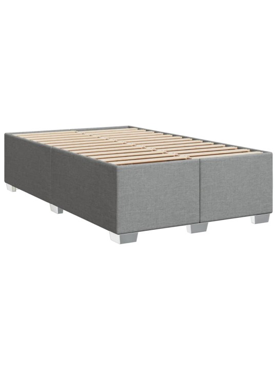 Box spring postel s matrací světle šedá 120x190 cm textil