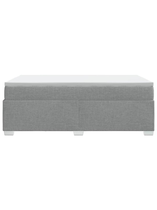Box spring postel s matrací světle šedá 120x190 cm textil
