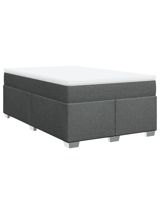 Box spring postel s matrací tmavě šedá 120x190 cm textil