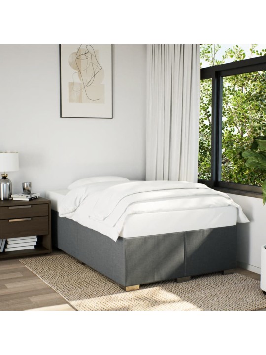 Box spring postel s matrací tmavě šedá 120x190 cm textil
