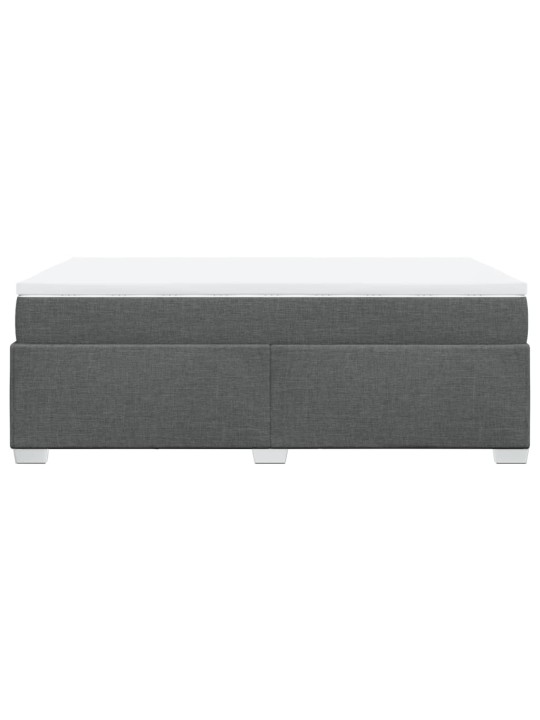 Box spring postel s matrací tmavě šedá 120x190 cm textil