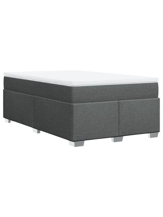 Box spring postel s matrací tmavě šedá 120x190 cm textil