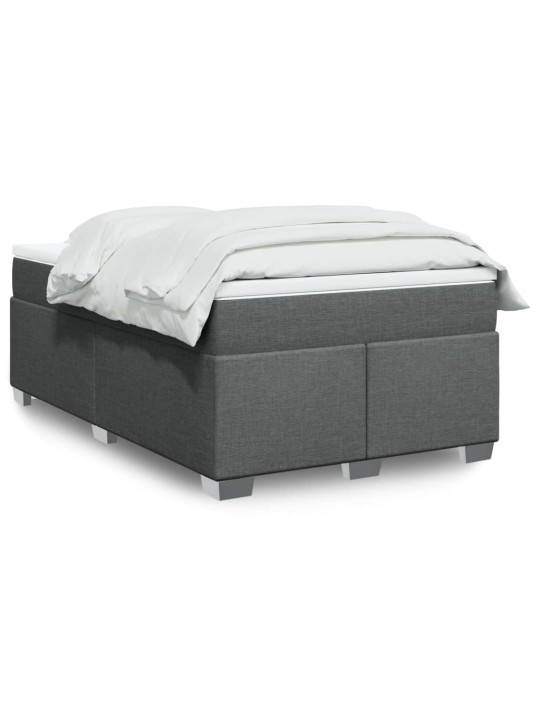 Box spring postel s matrací tmavě šedá 120x190 cm textil