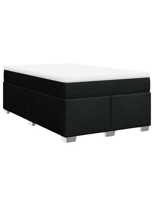Box spring postel s matrací černá 120x190 cm textil